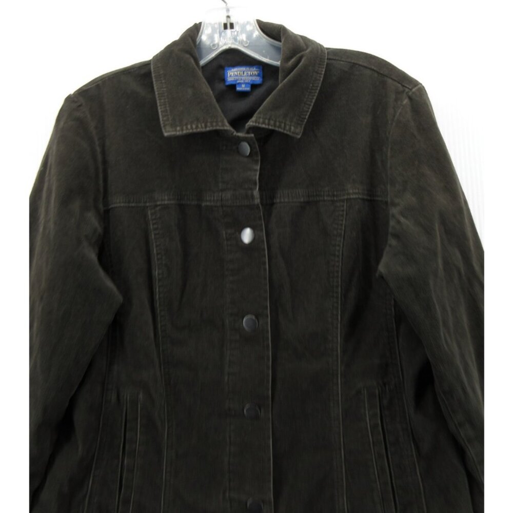 Pendleton Jacket Medium Corduroy Coat Trucker But… - image 2